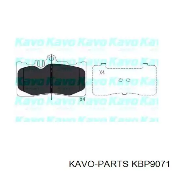 KBP9071 Kavo Parts pastillas de freno delanteras