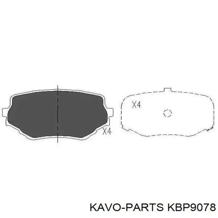 KBP9078 Kavo Parts pastillas de freno traseras