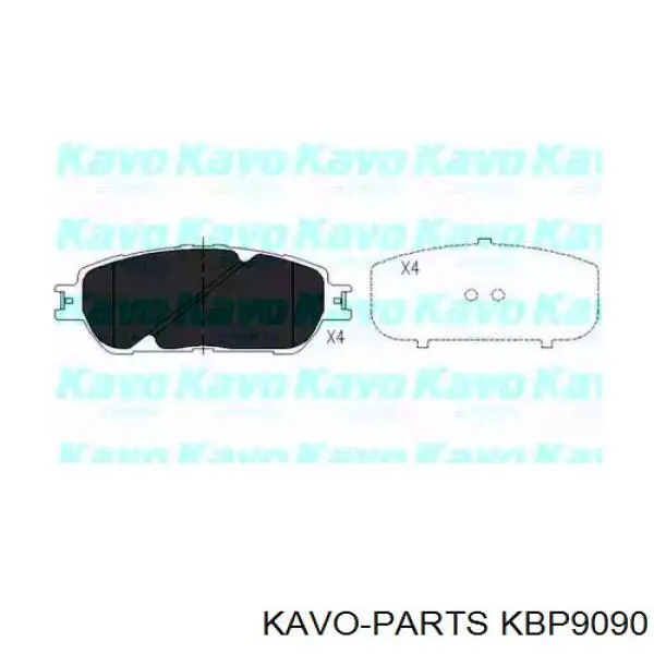 KBP-9090 Kavo Parts pastillas de freno delanteras