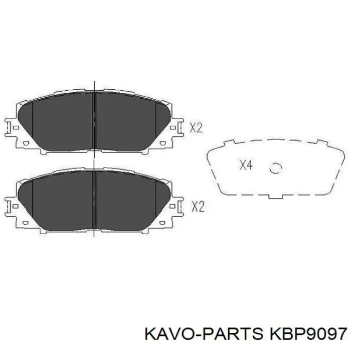 KBP-9097 Kavo Parts pastillas de freno delanteras