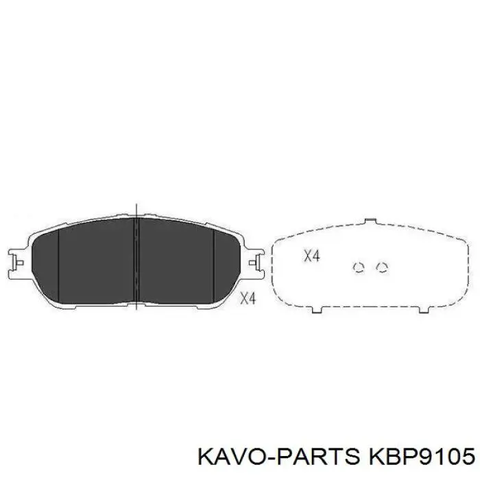 KBP-9105 Kavo Parts pastillas de freno delanteras