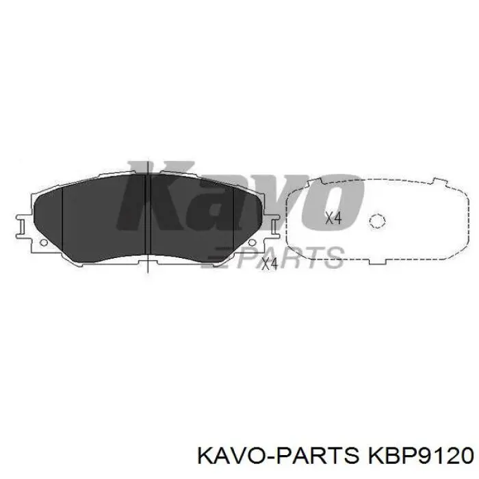 KBP-9120 Kavo Parts pastillas de freno delanteras