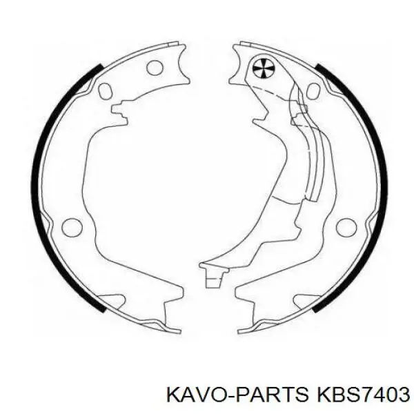 KBS7403 Kavo Parts Zapatas de freno de estacionamiento