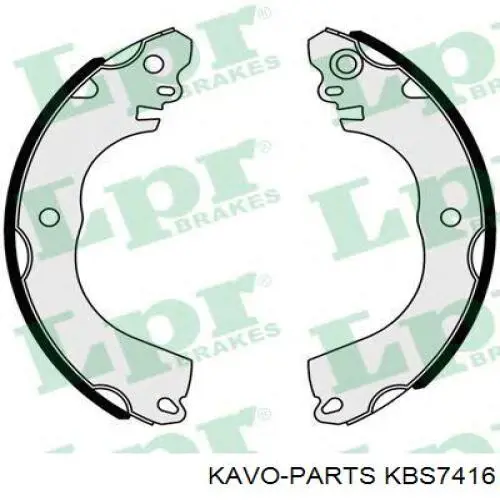 KBS-7416 Kavo Parts zapatas de frenos de tambor traseras