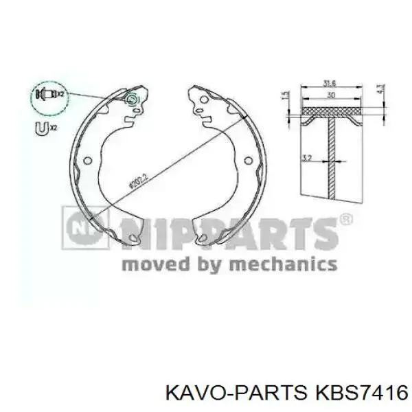 Zapatas de freno de tambor traseras Kavo Parts KBS7416 precio, desde 33,80 EUR