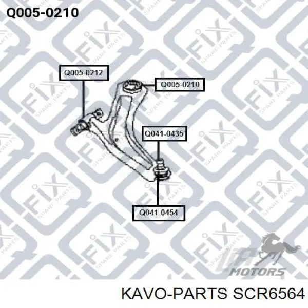 SCR6564 Kavo Parts Silentblock de brazo de suspensión delantero inferior