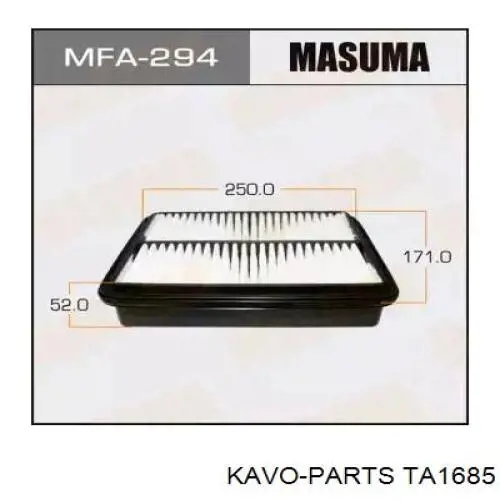 TA1685 Kavo Parts filtro de aire