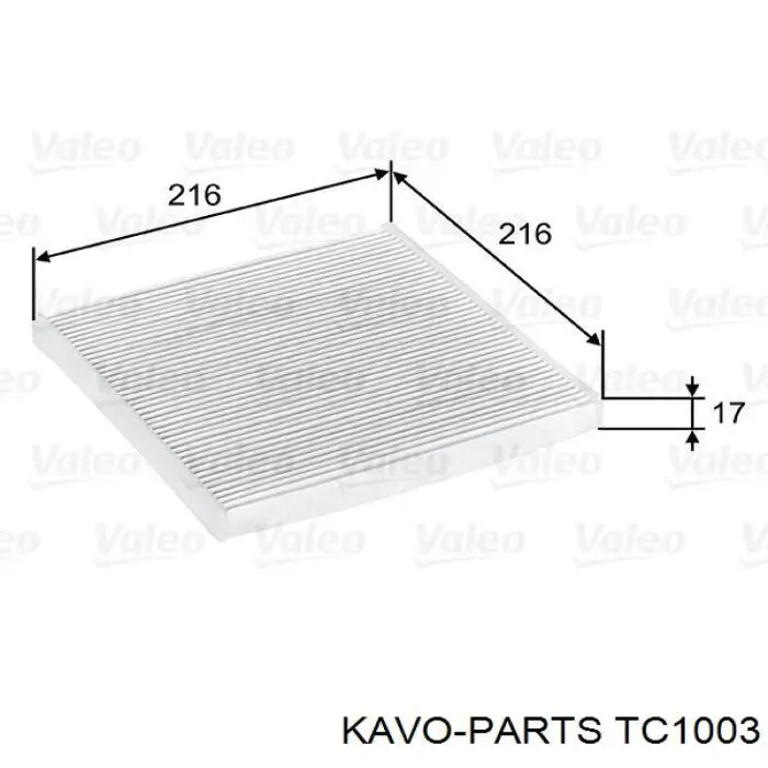 TC-1003 Kavo Parts filtro habitáculo