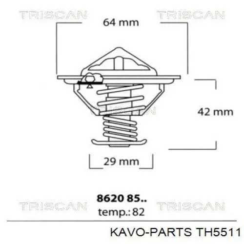 TH-5511 Kavo Parts termostato