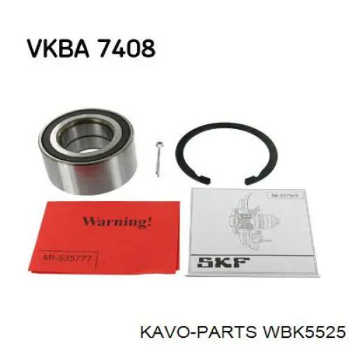 WBK5525 Kavo Parts cojinete de rueda delantero