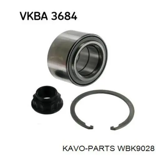 WBK-9028 Kavo Parts cojinete de rueda delantero