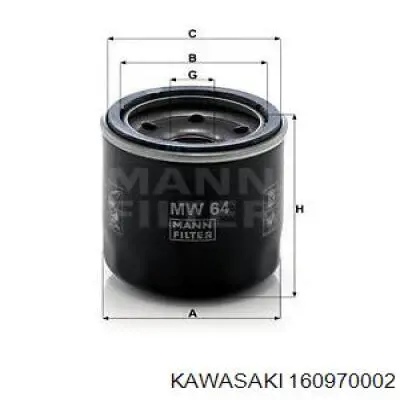 160970002 Kawasaki filtro de aceite