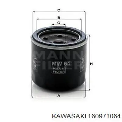 160971064 Kawasaki filtro de aceite