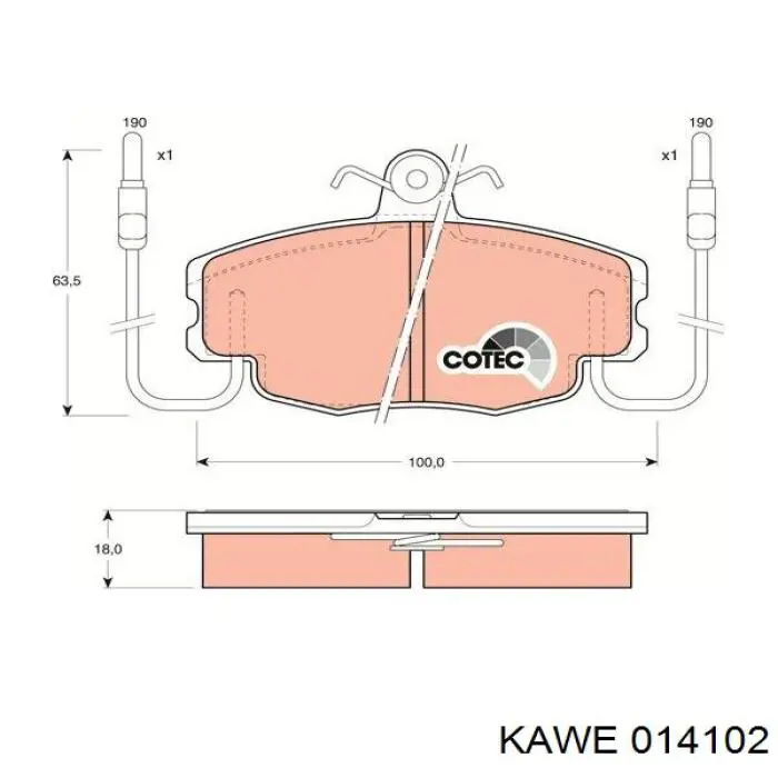 Pastillas de freno delanteras Peugeot 205 2 20A, C