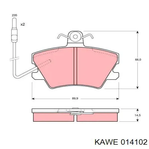 Pastillas de freno delanteras Peugeot 205 2 20A, C