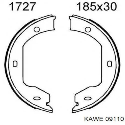 Juego de zapatas de frenos, freno de estacionamiento BMW 5 E39