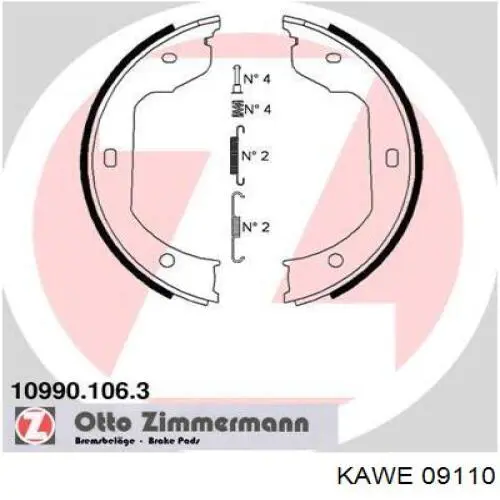 Juego de zapatas de frenos, freno de estacionamiento BMW 5 E39
