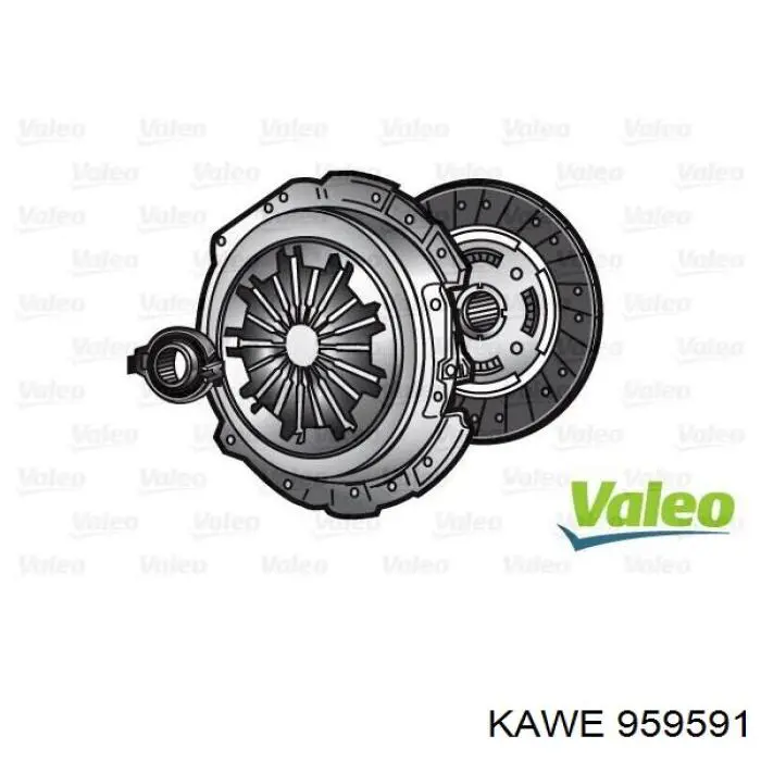 959591 Kawe kit de embrague (3 partes)