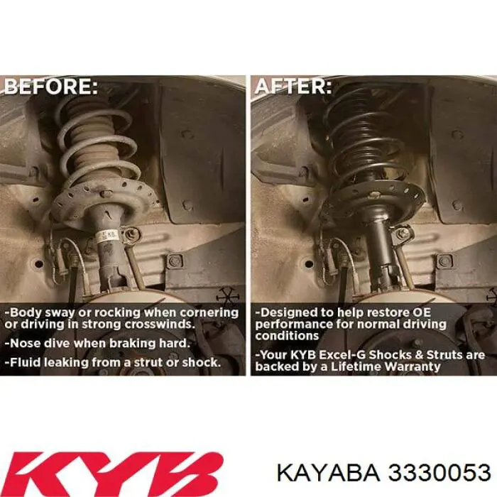 3330053 Kayaba Amortiguador frontal izquierdo