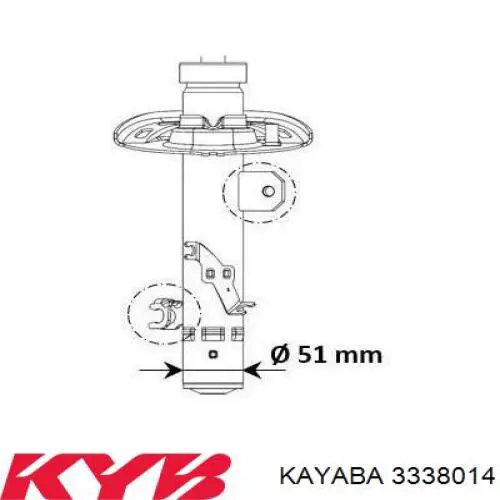 Amortiguador delantero derecho Kayaba 3338014 precio, desde 59,14 EUR