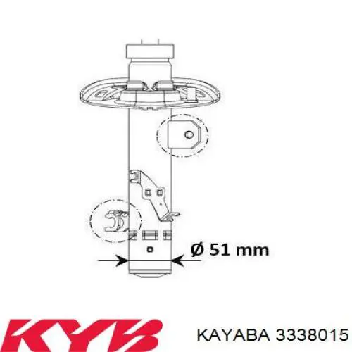 Amortiguador delantero izquierdo Kayaba 3338015 precio, desde 59,14 EUR