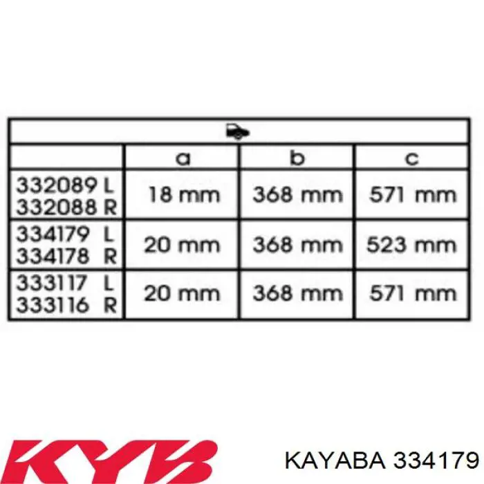 Amortiguador trasero izquierdo Kayaba 334179 precio, desde 56,71 EUR