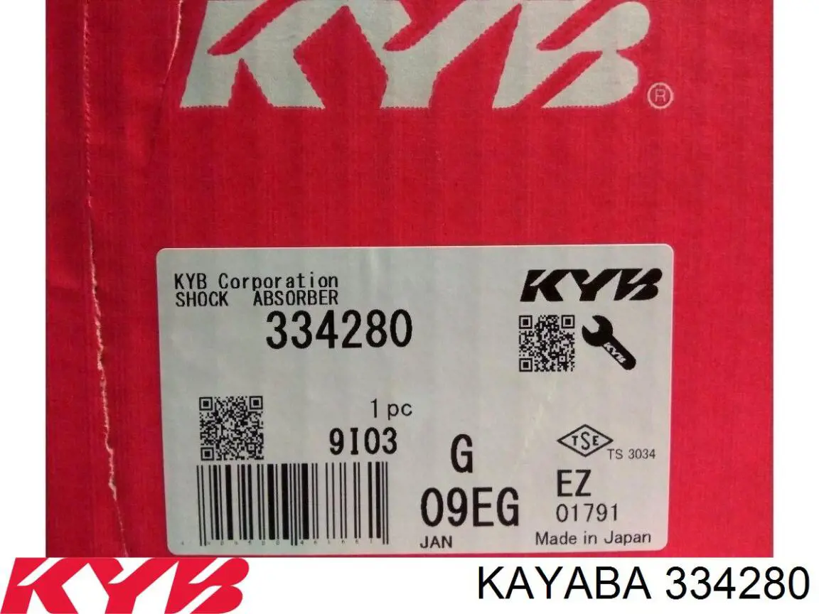 334280 Kayaba amortiguador delantero izquierdo