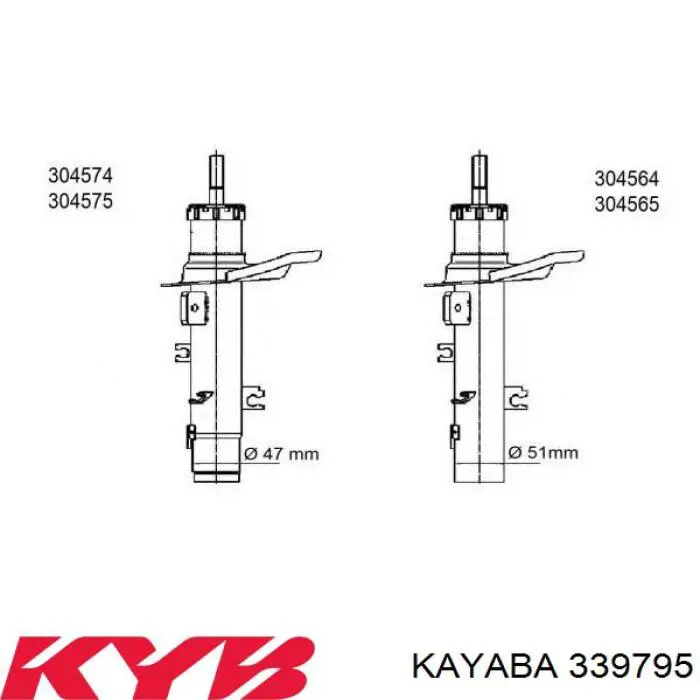 Amortiguador delantero izquierdo Kayaba 339795 precio, desde 63,56 EUR
