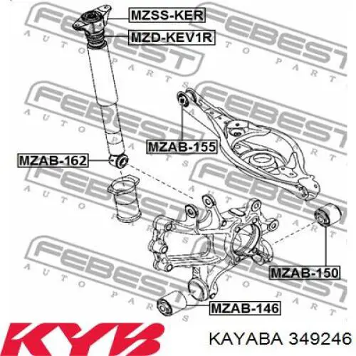 349246 Kayaba amortiguador trasero