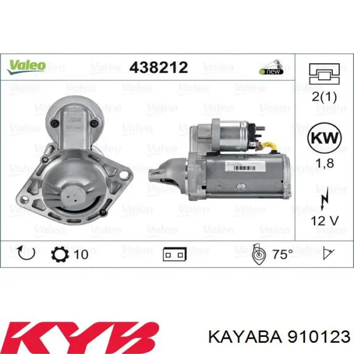910123 Kayaba tope de amortiguador delantero, suspensión + fuelle