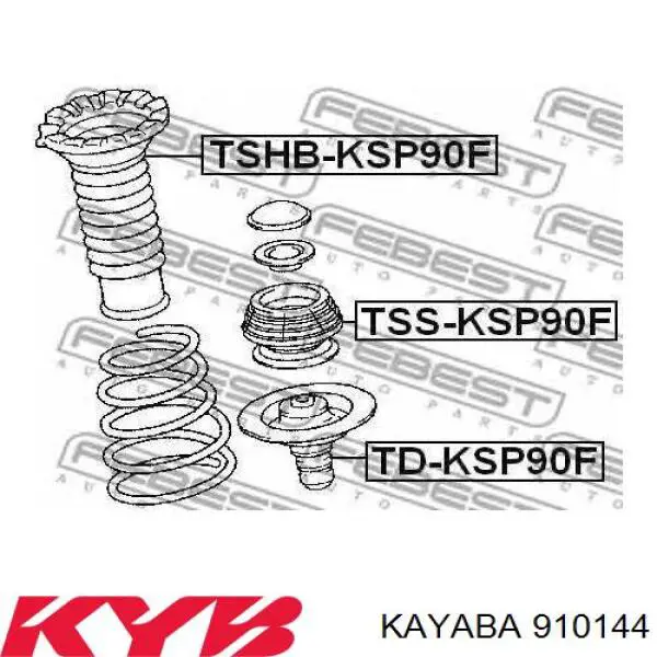 910144 Kayaba tope de amortiguador delantero, suspensión + fuelle