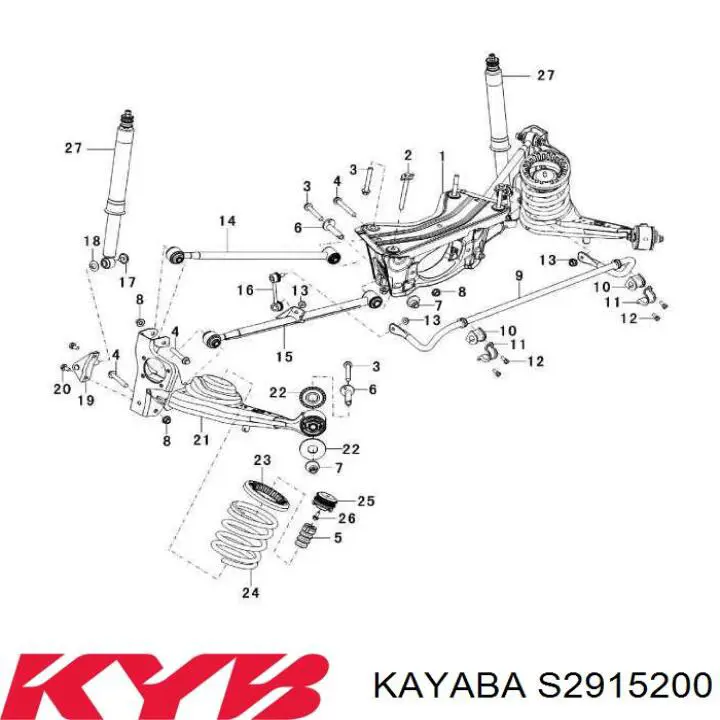 S2915200 Kayaba amortiguador trasero