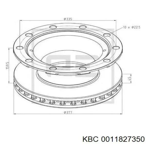 Cojinete del diferencial del eje trasero TR458020 KBC