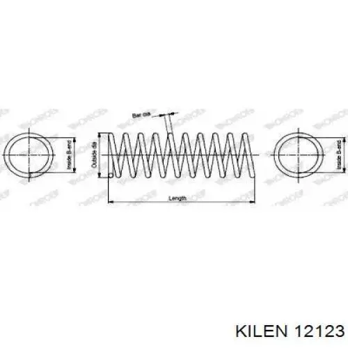 12123 Kilen muelle de suspensión eje delantero