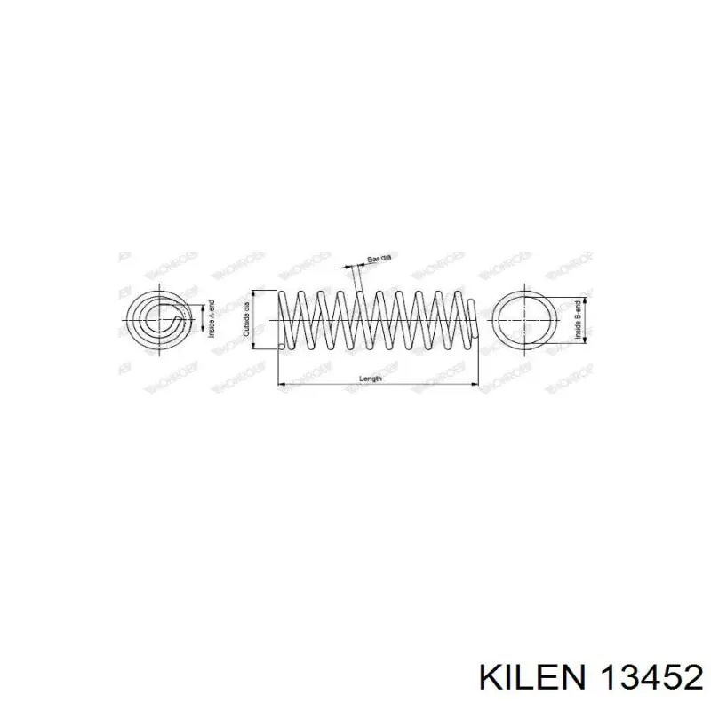 13452 Kilen muelle de suspensión eje delantero