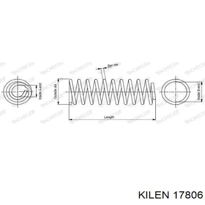 17806 Kilen muelle de suspensión eje delantero