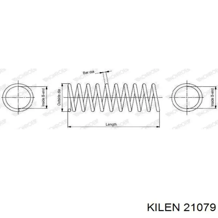 21079 Kilen muelle de suspensión eje delantero