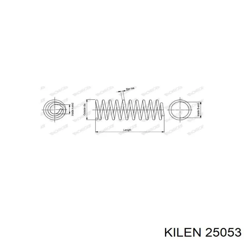 25053 Kilen muelle de suspensión eje delantero