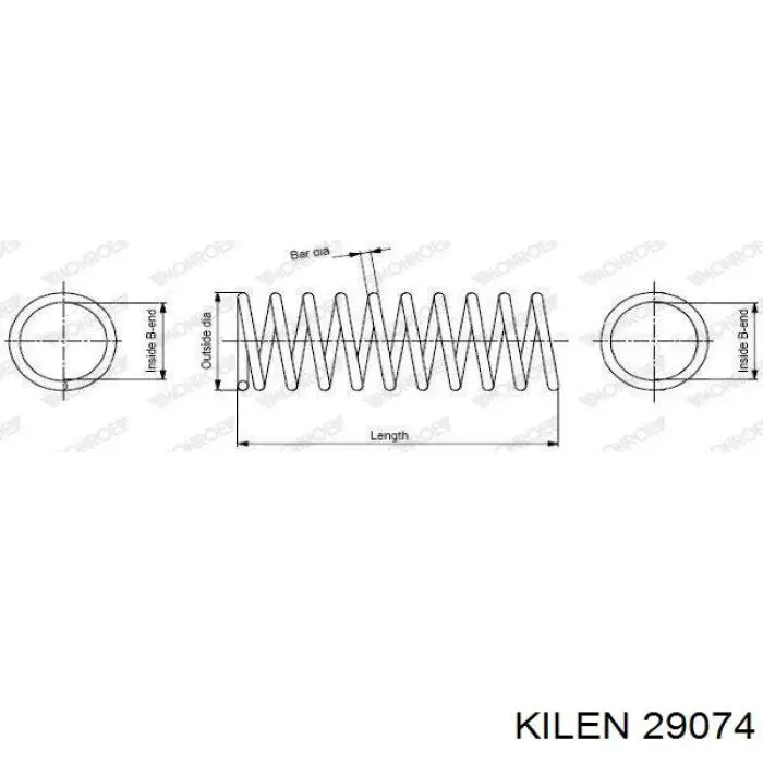 29074 Kilen muelle de suspensión eje delantero