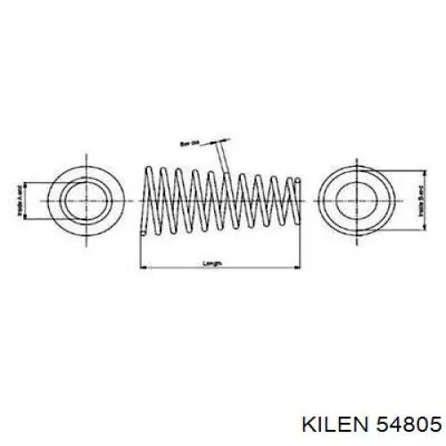 54805 Kilen muelle de suspensión eje trasero