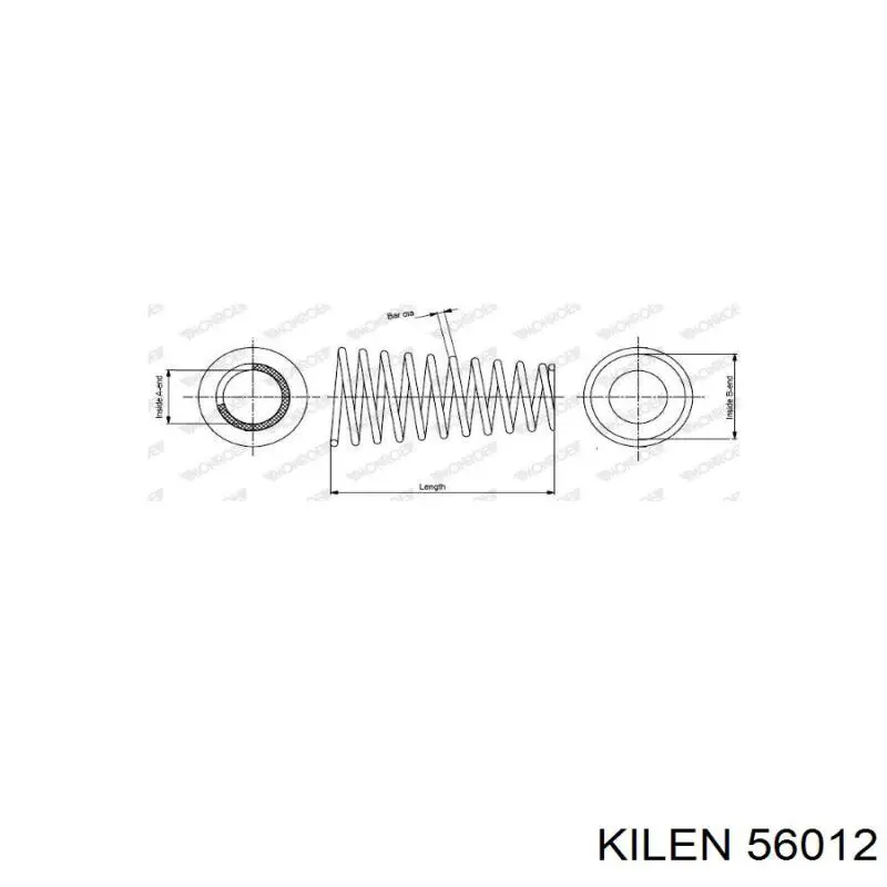 56012 Kilen muelle de suspensión eje trasero