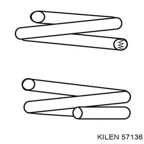 57136 Kilen muelle de suspensión eje trasero