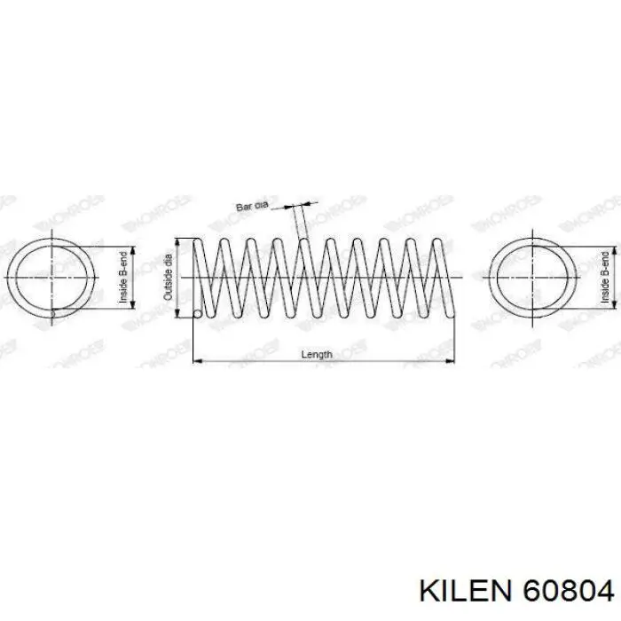 60804 Kilen muelle de suspensión eje trasero