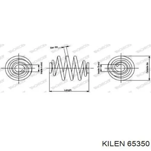 65350 Kilen muelle de suspensión eje trasero