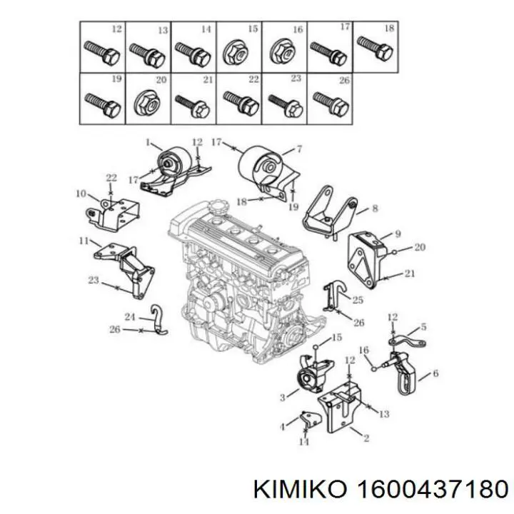 Taco de motor para Geely CK I 