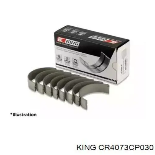 CR4073CP030 King juego de cojinetes de biela, cota de reparación +0,75 mm