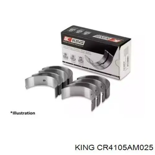 CR4105AM025 King juego de cojinetes de biela, cota de reparación +0,25 mm