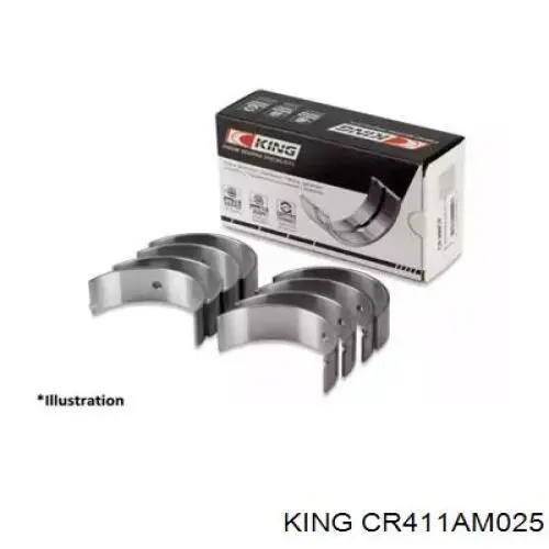 CR411AM025 King juego de cojinetes de biela, cota de reparación +0,25 mm