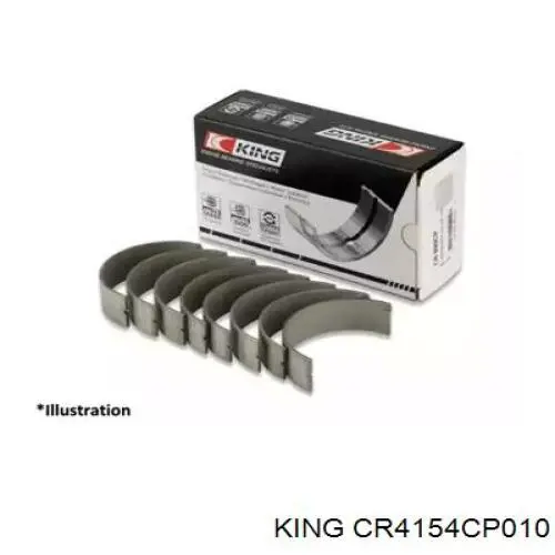 CR4154CP010 King juego de cojinetes de biela, cota de reparación +0,25 mm