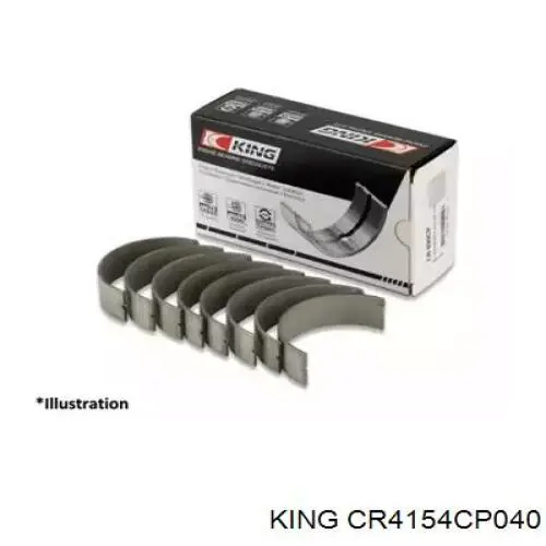 CR4154CP040 King juego de cojinetes de biela, cota de reparación +0,50 mm